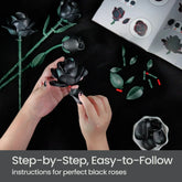 Blooming Bricks Black Rose Bouquet Kit